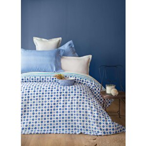 King Size Tencel Baskili Nevresi̇m Takimi Terra Indigo - Nevresim