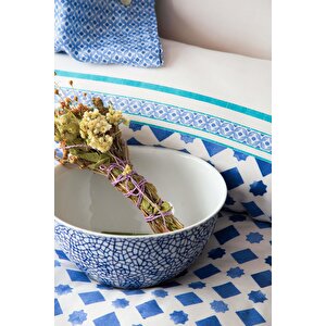 King Size Tencel Baskili Nevresi̇m Takimi Terra Indigo - Nevresim