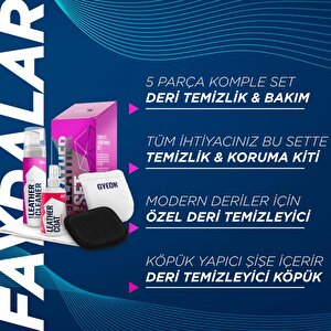 Gyeon Q²m Leatherset Natural Modern Deri Günlük Hafif Temizlik Ve Bakım Seti (5 Parça) - 200 Ml
