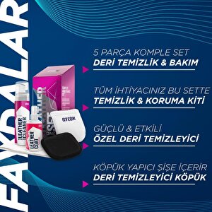 Gyeon Q²m Leatherset Strong Güçlü Deri Temizlik Ve Bakım Seti (5 Parça) - 200 Ml