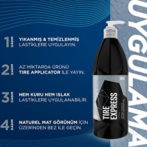 Gyeon Q²m Tire Express Lastik Parlatıcı Ve Koruyucu - 1000 Ml -su Bazlı Jel Oto Lastik Cilası