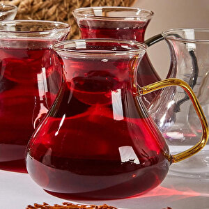 Perotti ehl-i Keyf Luster Renkli 6'lı Çay Bardağı Seti 200 Ml