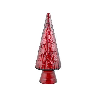 San Miguel Cam Yılbaşı Ağacı Süsü 34 Cm Kırmızı