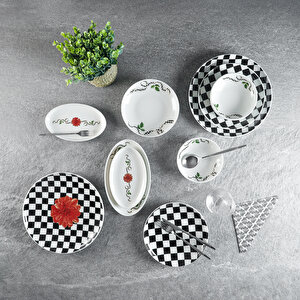 Plaid Rose 27 Parça 6 Kişilik Yemek Takımı