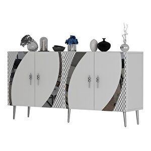 Hookdd (kb150) Konsol beyaz-gümüş