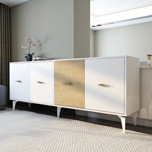 Very 180 Cm Konsol (kx180) Beyaz-safirmeşe Beyaz-Safir Meşe