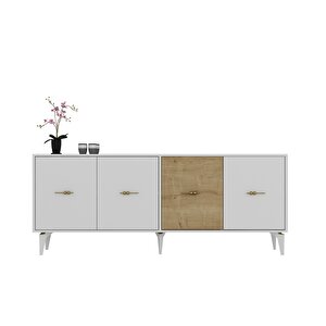 Very 180 Cm Konsol (kx180) Beyaz-safirmeşe Beyaz-Safir Meşe