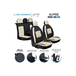 Nissan Country Lüx Yarı Deri Oto Koltuk Kılıfı Ön Arka Takım Alpine Serisi Bej