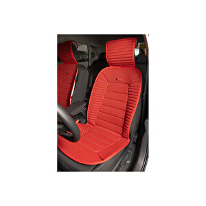 Seat İbiza Yeni̇ Lüx Oto Koltuk Minderi Ön 2'li Set Bumerang Serisi Kirmizi