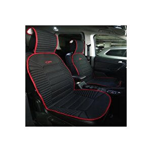 Alfa Romeo 146 Lüx Oto Koltuk Minderi Ön 2'li Set Bumerang Serisi Si̇yah Kirmizi
