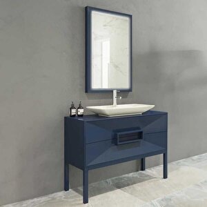 Omente Banyo Dolabı 100 Cm Lacivert