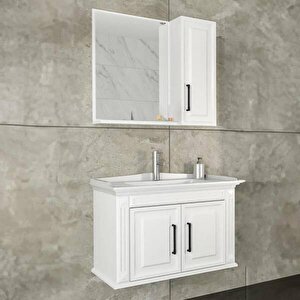 Milano Banyo Dolabı 80 Cm Beyaz