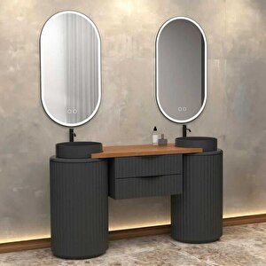 Lotus Duo Banyo Dolabı 150cm Antrasit