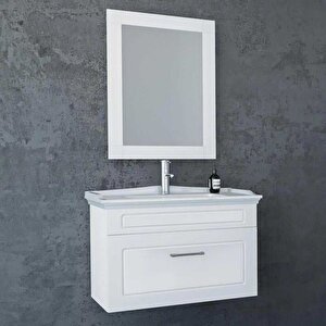 Monaco Banyo Dolabı 80 Cm Beyaz