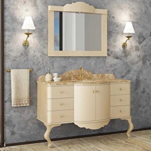 Siena Banyo Dolabı 120 Cm Sedef Krem