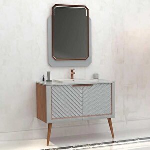 Migella Banyo Dolabı 100 Cm Gri-meşe