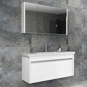 Begonya Banyo Dolabı 100 Cm Beyaz