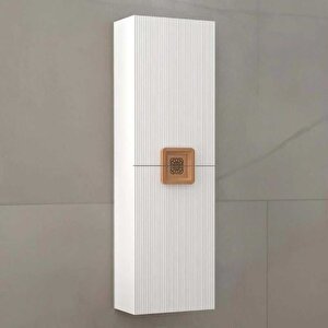 Zürih Banyo Boy Dolabı 40 Cm Beyaz-kayın