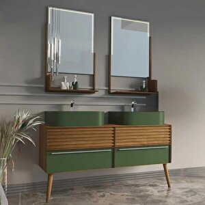 Pareja Banyo Dolabı 140 Cm Meşe-yeşil