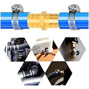 Hortum Kelepçesi Tork Ayarlı 28x48 Mm Paslanmaz Çelik Boru Metal Kelepçe Ayarlanabilir Klips 5 Adet