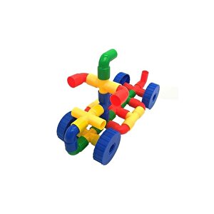 King Kids Tekerlekli Boru Lego 72 Parça