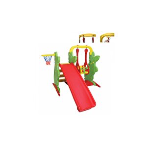 King Kids Kaydıraklı Salıncak Set A Yeşil