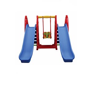 King Kids Sevimli Tedi Kaydıraklı Salıncak Set C