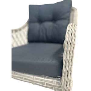 Alümi̇nyum Hi̇sarönü 3+1+1+masa Rattan Bahçe Balkon Mobi̇lyasi,koyu gri