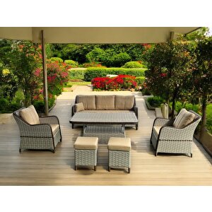Ravenna 3 1 1 Masauyuf Bahçe Balkon Mobi̇lyası Sarı