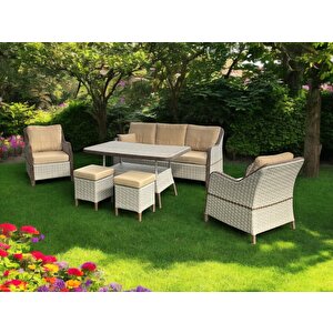 Ravenna 3 1 1 Masauyuf Bahçe Balkon Mobi̇lyası Sarı