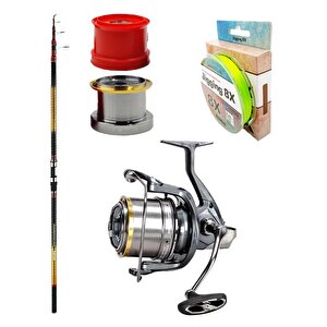 Yekoutdoor Yüksek Performans Okuma Olta Seti Okuma Savant Surf 420 Cm 4 Parça Surf Kamışı&okuma Flite Surf Fls35-1500ay Gunsmoke 9