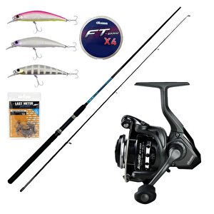Yekoutdoor Spin Olta Takımı Okuma G-power Spin 9' 270cm 7-35 Gr 2 Parça Spin Kamışı&okuma Acuador Acu-4000a 3+1bb Olta Makinesi