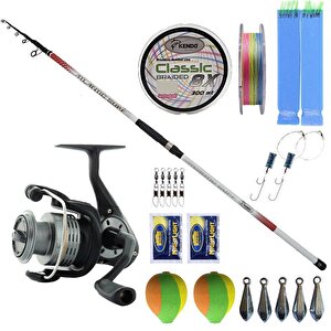 Yekoutdoor Full Takım Olta Seti Kendo Atlantic Surf 4.20m 100-250gr Olta Kamışı&okuma Revenger Rv-65 Fd Olta Makinesi