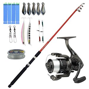 Yekoutdoor Çocuk Oltası Seti Power Line Rhine Olta Kamışı & Dam Nova 2000 Fd 1bb 230m/0.20mm Olta Makinesi