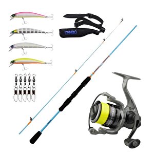 Yekoutdoor Okuma Spin Olta Seti Okuma Fuel Spin 2,44 Cm 15-40 Gr 2 Parça Spin Kamışı&dam Quick Dynabraid 4 3000s Fd 3+1bb Olta Mak
