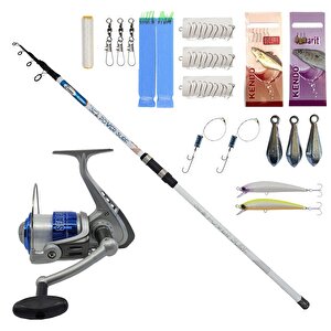 Yekoutdoor Hazır Olta Seti Kendo Sea Power Surf 4.20m 100-250gr Olta Kamışı&kendo Sea Power 6000 Olta Makinesi