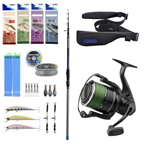 Yek Outdoor Profesyonel Olta Seti Dam Imax 3.90m 100-250gr Surf Kamışı&dam Quick Darkside 7000s Fd Olta Makinesi