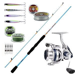 Yekoutdoor Okuma Profesyonel Lrf Seti Okuma Fuel Spin 213 Cm 0-8 Gr Lrf Kamışı&okuma Aria-1000a Painting Silver 1bb Olta Makinesi