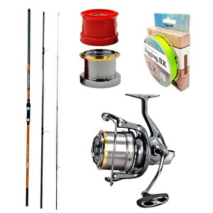 Yekoutdoor Yüksek Performans Okuma Olta Seti Okuma Salina Surf 14' 420 Cm 3 Parça Surf Kamışı&okuma Flite Surf Fls35-1500ay Gunsmo