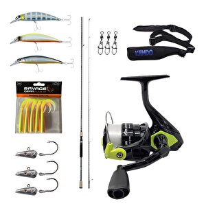 Yekoutdoor Okuma Levrek-çipura Spin Olta Seti Okuma Azaki Spin 274 Cm 12-35 Gr 2 Parça Spin Kamışı&okuma Fin Chaser X Fnx-40ng Blu