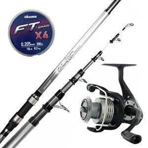 Yekoutdoor Surf Kamışı Olta Takımı Okuma Wave Power Tele Surf 3.90 Cm 100-200 Gr 5 Parça Surf Kamışı- Okuma Revenger Rv-55 Fd Olta