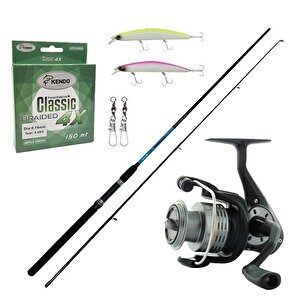 Yekoutdoor Hazır Spin Olta Seti Okuma G-power Spin 9' 270cm 7-35 Gr 2 Parça Spin Kamışı&okuma Revenger Rv-40 Fd Olta Makinesi