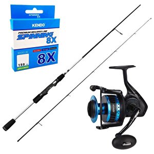 Yekoutdoor Üst Düzey Okuma Spin Olta Seti  Okuma Helios Sx Spin 2,70cm 15-45 Gr 2 Parça Spin Kamışı&okuma Azores Zxp-4000 Olta Mak