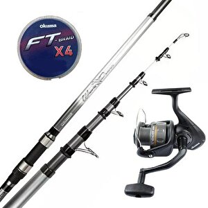 Yekoutdoor Surf Kamışı Olta Takımı Okuma Wave Power Tele Surf 4.20 Cm 100-200 Gr 5 Parça Surf Kamışı- Okuma Revenger Rv-65 Fd Olta