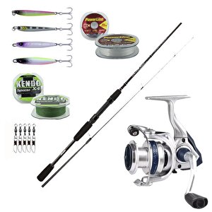 Yekoutdoor Okuma Profesyonel Lrf Seti Okuma Wave Power 228 Cm 2-12 Gr Lrf Kamışı&okuma Aria-1000a Painting Silver 1bb Olta Makines