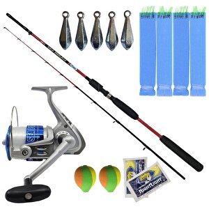 Balıkçı Tekne Seti Kendo Sea Power 5000 Olta Makinesi-kendo Sea Bream 1.80m Up To 150gr 2 Parça Olta Kamışı-2 Fosfor-2 Şamandıra-5
