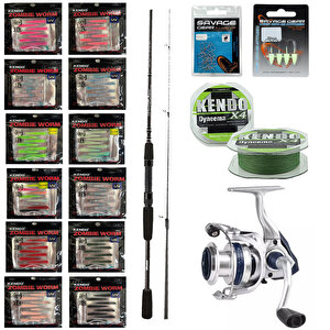Yekoutdoor Silikonlu Lrf Seti Okuma Wave Power 228cm 2-12 Gr Lrf Kamışı&okuma Aria-1000a Olta Makinesi