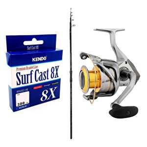 Yekoutdoor Profesyonel Olta Seti Okuma Ceymar Tele Surf 4.30m Surf Kamışı&okuma Avenger Av-8000 Olta Makinesi