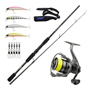 Yekoutdoor Okuma Spin Olta Seti Okuma Wave Power 8'0 2.44 Cm 15-40 Gr 2 Parça Spin Kamışı&dam Quick Dynabraid 4 4000s Fd 3+1bb Olt