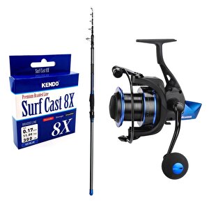 Yek Outdoor Profesyonel Olta Seti Dam Imax 4.20m100-250g Surf Kamışı&okuma Rockaway Ra-8000 Olta Makinesi